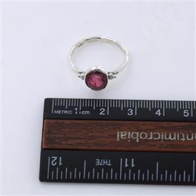 Pink Tourmaline Oval Shape 925 Sterling Silver Band Ring US 8.75 | Akrati Jewels Inc