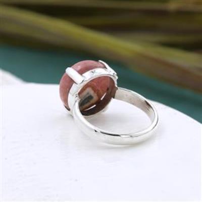 Elegant Rhodochrosite 925 Sterling Silver Ring Fine Jewelry For Girls US 8 | Akrati Jewels Inc