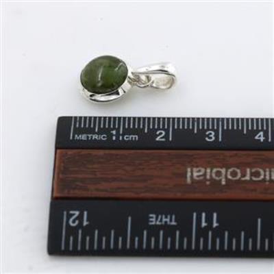 Round Green Tourmaline 925 Sterling Silver Dainty Pendant Jewelry for Women | Akrati Jewels Inc