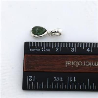 Natural Green Tourmaline Dainty Pendant in 925 Sterling Silver | Akrati Jewels Inc