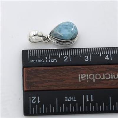 925 Sterling Silver Larimar Teardrop Minimal Pendant for Wife | Akrati Jewels Inc