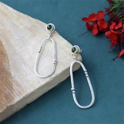 Stylish Green Peridot 925 Silver Handmade Women Dangle Earring Jewellery Manufacturer | Akrati Jewels Inc