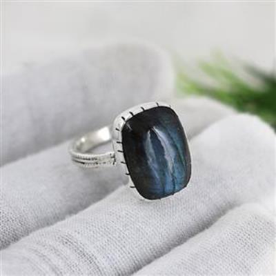 925 Sterling Silver Natural Gemstone Chunky Boho Simple Ring Jewellery Wholesaler  | Akrati Jewels Inc