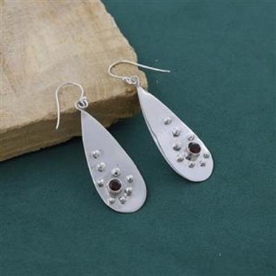 Elegant Handmade 925 Silver  Pebble Dangle Earrings Fine Jewelry Distributor | Akrati Jewels Inc