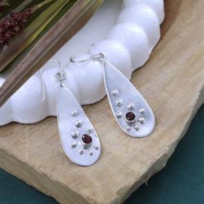 Elegant Handmade 925 Silver  Pebble Dangle Earrings Fine Jewelry Distributor | Akrati Jewels Inc