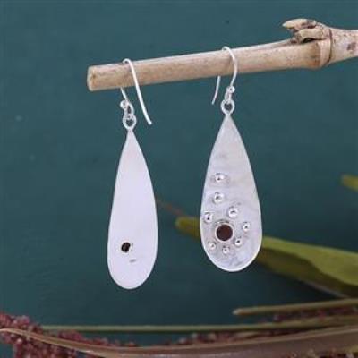 Elegant Handmade 925 Silver  Pebble Dangle Earrings Fine Jewelry Distributor | Akrati Jewels Inc