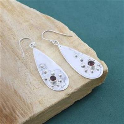 Elegant Handmade 925 Silver  Pebble Dangle Earrings Fine Jewelry Distributor | Akrati Jewels Inc
