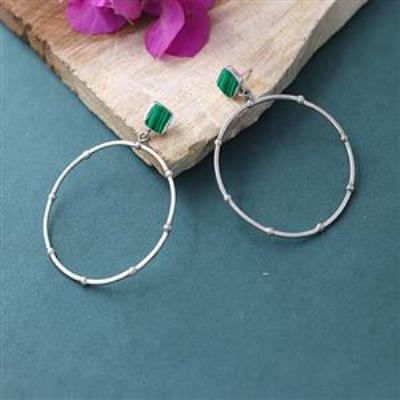 Buy 925 Sterling Silver Long Dangle Hoop Earring Jewelry For Girls  | Akrati Jewels Inc