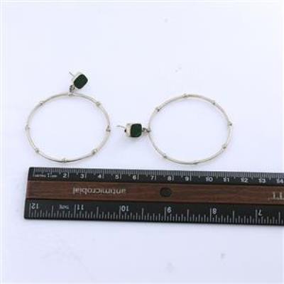 Buy 925 Sterling Silver Long Dangle Hoop Earring Jewelry For Girls  | Akrati Jewels Inc