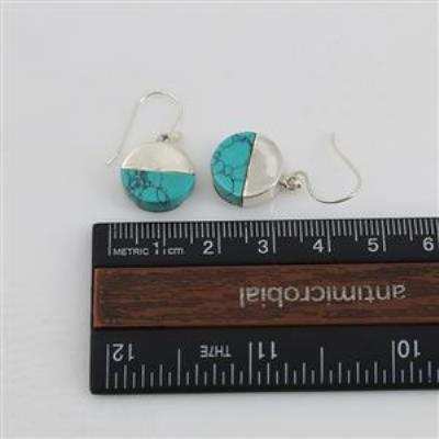 D Sape Half Gemstone Stylish Handmade 925 Sterling Silver Earrings | Akrati Jewels Inc