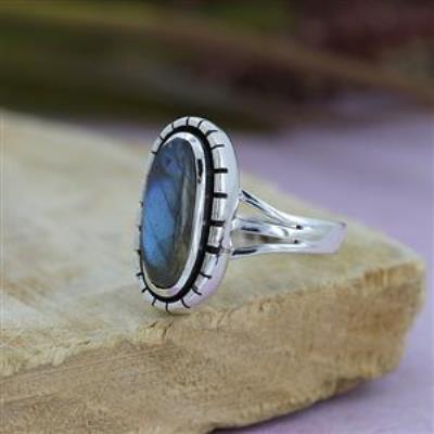 Oval Shape 925 Sterling Silver Handmade Split Band Ring Fine Jewelry Manufacturer | Akrati Jewels Inc