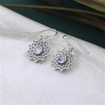 Vintage Floral Design 925 Sterling Silver Dangle Earrings For Women Jewelry Supplier | Akrati Jewels Inc