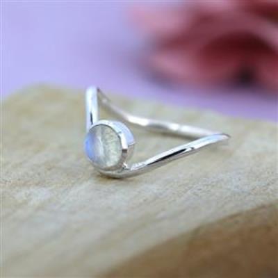 925 Sterling Silver Round Moonstone Stackable Band Ring Jewelry Supplier | Akrati Jewels Inc