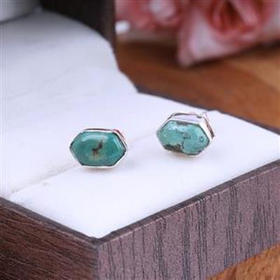 Hexagon Shape Cute Dainty 925 sterling Silver Stud Earring Fine Jewelry Supplier | Akrati Jewels Inc