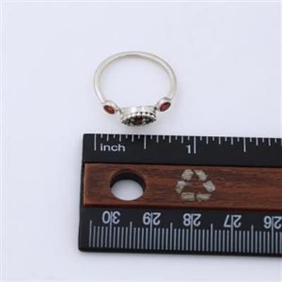 Buy 925 Sterling Silver Three Gemstone Minimal Band Ring Jewellery Supplier | Akrati Jewels Inc