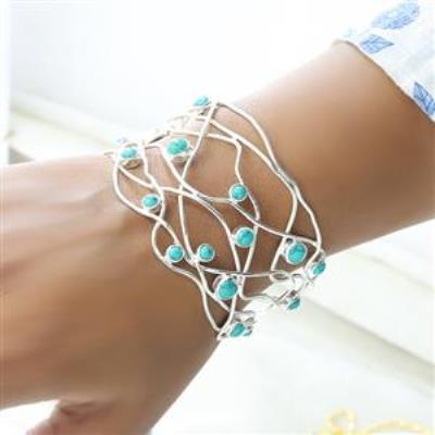 925 Sterling Silver Designer Handmade December Birthstone Bangle Manufacturer | Akrati Jewels Inc