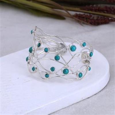 925 Sterling Silver Designer Handmade December Birthstone Bangle Manufacturer | Akrati Jewels Inc
