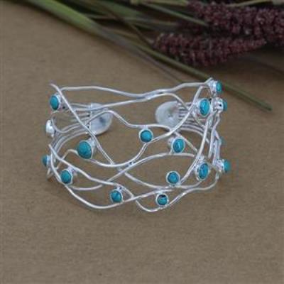 925 Sterling Silver Designer Handmade December Birthstone Bangle Manufacturer | Akrati Jewels Inc