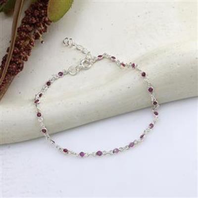 Buy Unique Ruby 925 Sterling Silver Women Bracelet Jewelry  | Akrati Jewels Inc