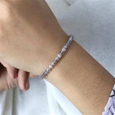 Natural Labradorite & Silver Beaded 925 Sterling Silver Bracelet Fine Jewelry Distributor | Akrati Jewels Inc