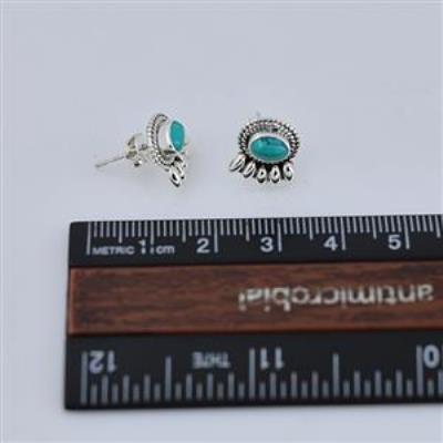 925 Sterling Silver Genuine Gemstone Stud Ron Weasley Taos Earrings Fine Jewelry Wholesaler Supplier | Akrati Jewels Inc