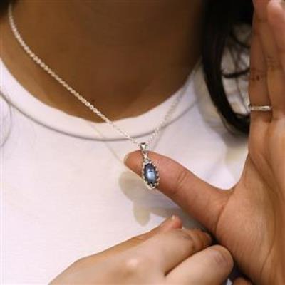 925 Sterling Silver Two Stone Matching Set Elegant Necklace Fine Jewellery Manufacturer | Akrati Jewels Inc