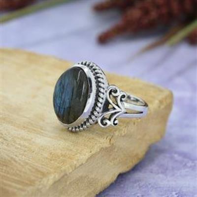 Natural Gemstone Boho 925 Sterling Silver Handmade Split Band Ring Jewelry Wholesaler | Akrati Jewels Inc
