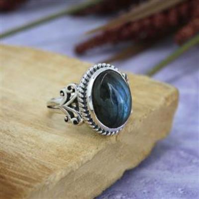Natural Gemstone Boho 925 Sterling Silver Handmade Split Band Ring Jewelry Wholesaler | Akrati Jewels Inc