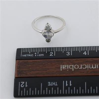 Three Gemstone Boho Bali Style 925 Silver Statement Band Ring For Teen Jewelry Distributor | Akrati Jewels Inc