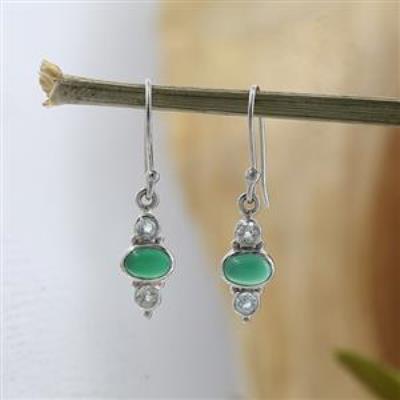 Buy 925 Sterling Silver Gemstone Handmade Dangle Earring For Women Bulk Jewellery Supplier | Akrati Jewels Inc