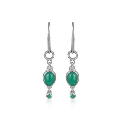Vintage Style 925 Silver Semi-Precious Gemstone Dangle Earrings for Women – Jewelry Manufacturer 