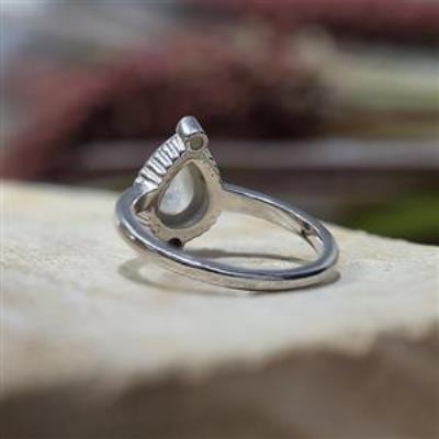 925 Sterling Silver Tear Drop Spiritual Gemstone Handmade Band Rings Jewelry Manufactutrer | Akrati Jewels Inc
