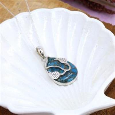 925 Sterling Silver Pear Shape Leaf Wire Wrapped Pendant Jewelry Wholesaler  | Akrati Jewels Inc