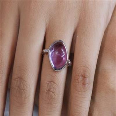 925 Sterling Silver Amethyst Twisted Band Ring | Akrati Jewels Inc