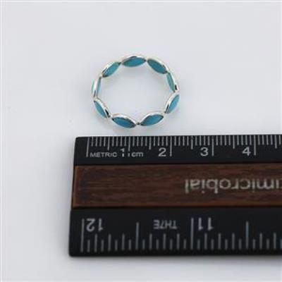 Sleeping Beauty Turquoise Full Eternity Marquise Band Ring Fine Jewelry Distru | Akrati Jewels Inc