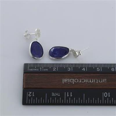 925 Sterling Silver Lapis Zircon Stud Dangle Earring Jewelry Distributor | Akrati Jewels Inc