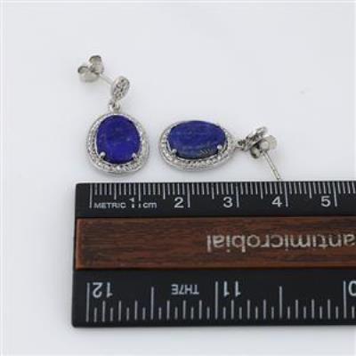 Classic Luxury Lapis Lazuli Gemstone 925 Silver Stud Dangle Earrings Jewellery Distributor  | Akrati Jewels Inc
