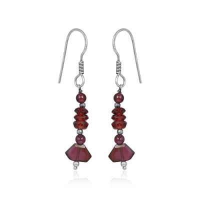 925 Sterling Silver Handmade Beads Dangle Earrings Women Fine Jewellery Exporter 