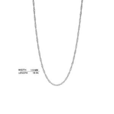 Stylish 925 Sterling Silver Delicate Rope Chain Fine Jewelry Supplier 1.5 MM | Akrati Jewels Inc
