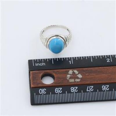 925 Sterling Silver Natural Turquoise Birthstone Dome Statement Band Ring Jewelry Supplier | Akrati Jewels Inc