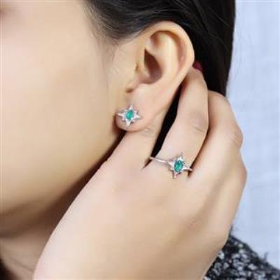 Sterling Silver North Star Handmade Oval Gemstone Band Ring Bulk Jewellery Wholesaler | Akrati Jewels Inc