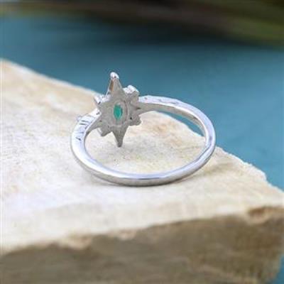 Sterling Silver North Star Handmade Oval Gemstone Band Ring Bulk Jewellery Wholesaler | Akrati Jewels Inc