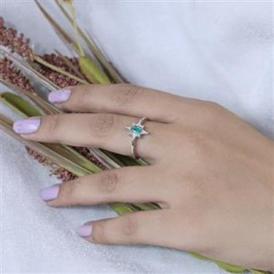 Sterling Silver North Star Handmade Oval Gemstone Band Ring Bulk Jewellery Wholesaler | Akrati Jewels Inc