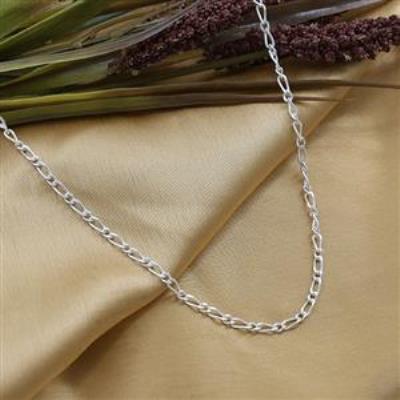 Pure 925 Sterling Silver Figaro Chain Fine Jewelry Manufacturer 3.1 MM | Akrati Jewels Inc