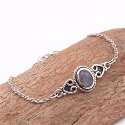 Labradorite Gemstone Sterling Silver Bracelet Handmade Fine Jewelery Supplier | Akrati Jewels Inc