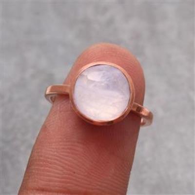 14k Rose Gold Vermeil Moonstone Silver Ring | Akrati Jewels Inc