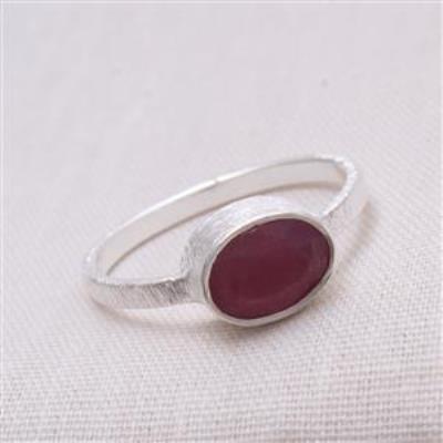 Royal Ruby Sterling Silver Ring | Akrati Jewels Inc
