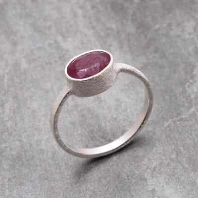 Royal Ruby Sterling Silver Ring | Akrati Jewels Inc