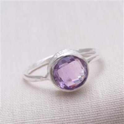 Amethyst Gemstone Sterling Silver Fine Ring | Akrati Jewels Inc