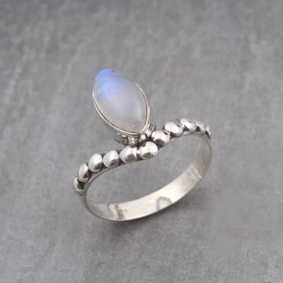 Twisted Sterling Silver Moonstone Ring Wholesale Jewelry Manufacturer | Akrati Jewels Inc